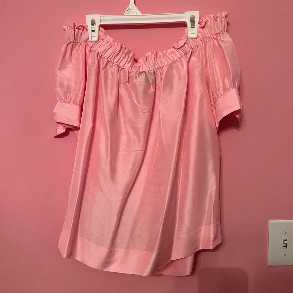 Organza off the shoulder top